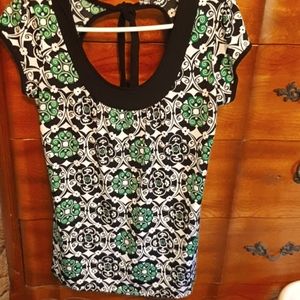 Gitano long, scoop neck, shirt with short sleeves